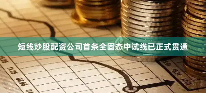 短线炒股配资公司首条全固态中试线已正式贯通